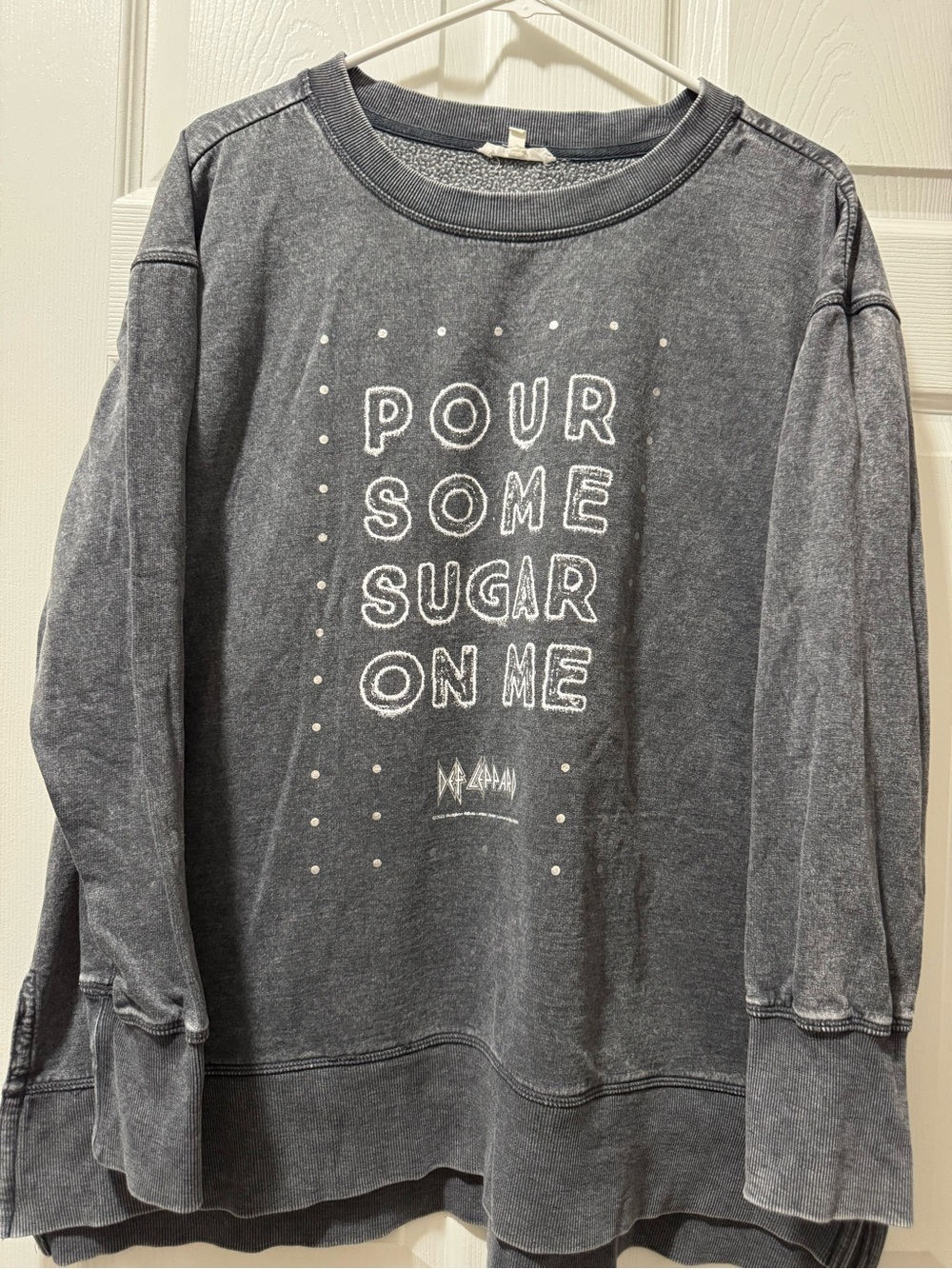 Maurices Charcoal Graphic Crewneck Sweatshirt - White Lettering